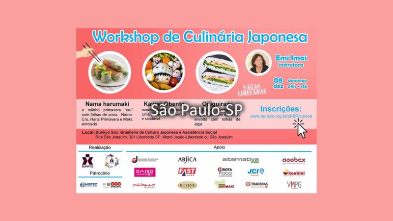 Itadakimasu - Workshop de Culinária Japonesa - 08/12/2019 - São Paulo-SP